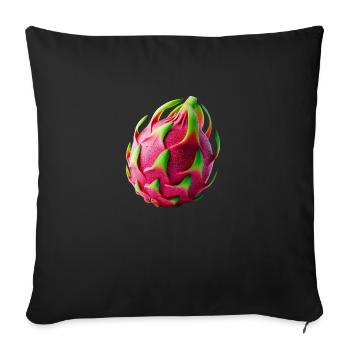 Dragon Fruit – Tropical Masterpiece - Sofa pillowcase 17,3'' x 17,3'' (45 x 45 cm) - black - Front