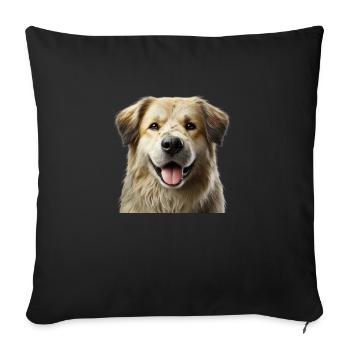 Chien - Housse de coussin décorative 45 x 45 cm - noir - Devant