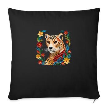 Tiger - Sofa pillowcase 17,3'' x 17,3'' (45 x 45 cm) - black - Front