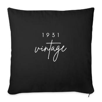 Vintage 1931 Birthday - Sofa pillowcase 17,3'' x 17,3'' (45 x 45 cm) - black - Front