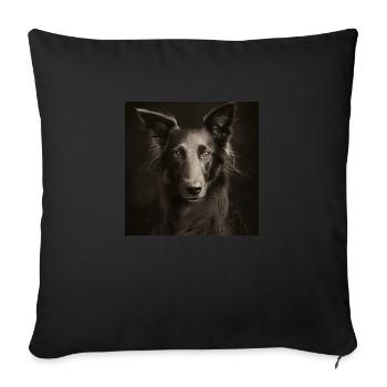 Black Animals - Cool dog - Sofa pillowcase 17,3'' x 17,3'' (45 x 45 cm) - black - Front