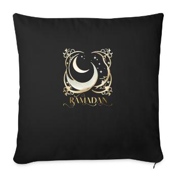 Ramadan Gift Eid Mubarak Islam Allah Muslim - Sofa pillowcase 17,3'' x 17,3'' (45 x 45 cm) - black - Front