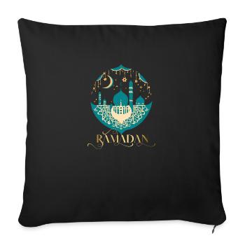 Ramadan Gift Eid Mubarak Islam Allah Muslim - Sofa pillowcase 17,3'' x 17,3'' (45 x 45 cm) - black - Front