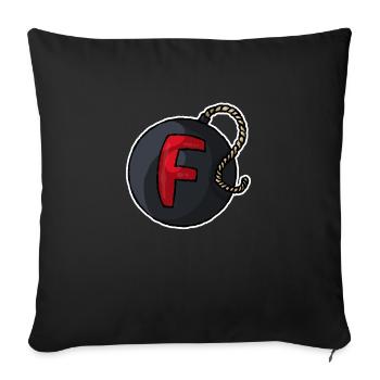 Bombe F - Housse de coussin décorative 45 x 45 cm - noir - Devant