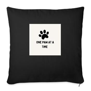 Patte positive - Housse de coussin décorative 45 x 45 cm - noir - Devant