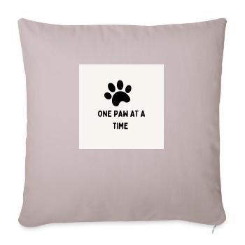 Patte positive - Housse de coussin décorative 45 x 45 cm - taupe clair - Devant