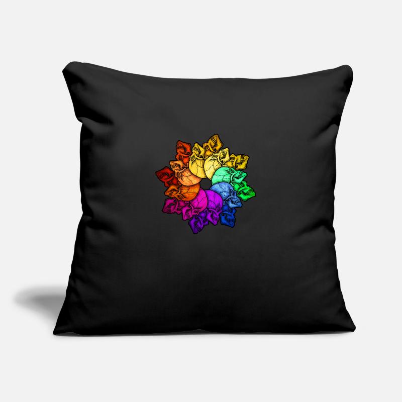 Rainbow Skull Sofa pillowcase 17,3'' x 17,3'' (45 x 45 cm)