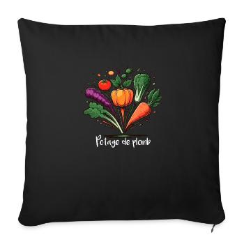 Lead soup - Sofa pillowcase 17,3'' x 17,3'' (45 x 45 cm) - black - Front