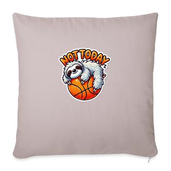 Basketball mit Faultier - Sofakissenbezug 45 x 45 cm - helles Taupe - Vorne
