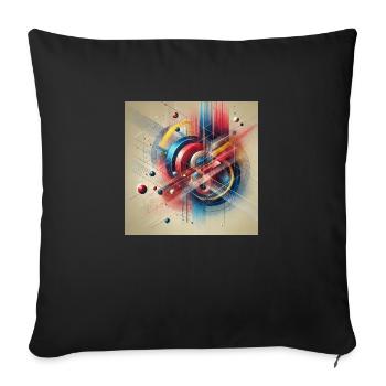 Colours in motion - Sofa pillowcase 17,3'' x 17,3'' (45 x 45 cm) - black - Front