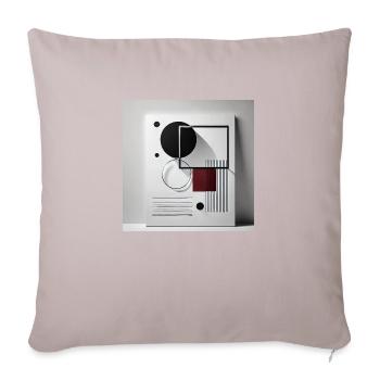 Geometric balance - Sofa pillowcase 17,3'' x 17,3'' (45 x 45 cm) - light taupe - Front