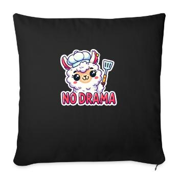 Pas de drame pour les chefs - Housse de coussin décorative 45 x 45 cm - noir - Devant