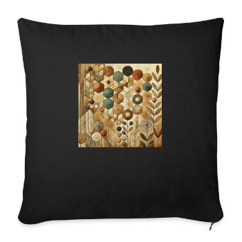 Geometry of Nature - Sofa pillowcase 17,3'' x 17,3'' (45 x 45 cm) - black - Front
