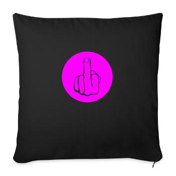 Fuck You, Fuck Off, Fck U, Fuck you fucking fuck - Sofakissenbezug 45 x 45 cm - Schwarz - Vorne