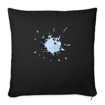 Butterflies and Hand Minimalist Design - Sofa pillowcase 17,3'' x 17,3'' (45 x 45 cm) - black - Front