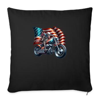 Motorrad,motorcycle,dirkbike motocross - Sofakissenbezug 45 x 45 cm - Schwarz - Vorne