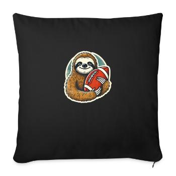 Football Faultier - Sofakissenbezug 45 x 45 cm - Schwarz - Vorne