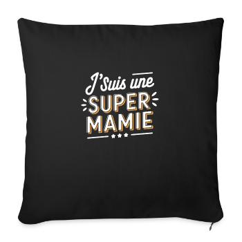Je suis une Future Mamie d'enfer ! - Housse de coussin décorative 45 x 45 cm - noir - Devant