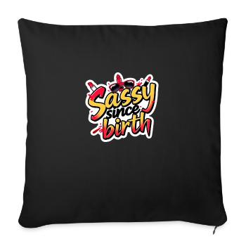 Frech Seit der Geburt Mutige Graffiti-Ästhetik Heftig - Sofakissenbezug 45 x 45 cm - Schwarz - Vorne
