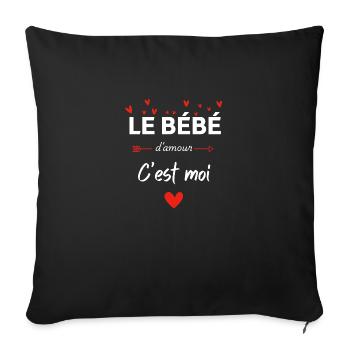 The Love Baby Is Me - Matching Mom - Sofa pillowcase 17,3'' x 17,3'' (45 x 45 cm) - black - Front