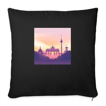 Berlin - Sofakissenbezug 45 x 45 cm - Schwarz - Vorne