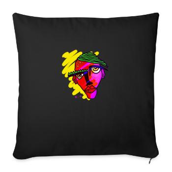Maske - Sofakissenbezug 45 x 45 cm - Schwarz - Vorne