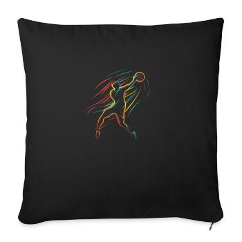 Conception du handball - Housse de coussin décorative 45 x 45 cm - noir - Devant