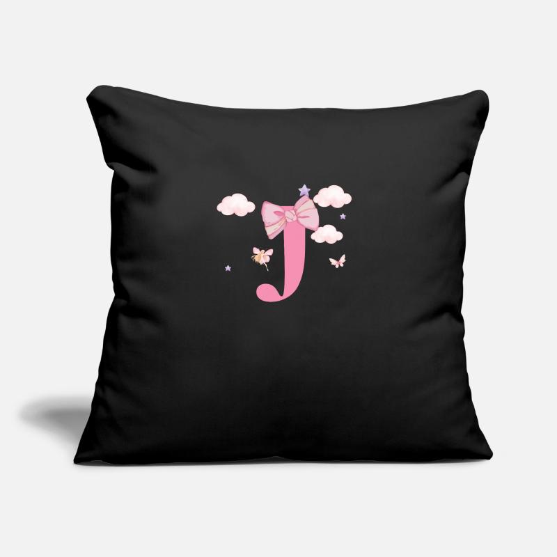 Letter j Pink Clouds Sofa pillowcase 17,3'' x 17,3'' (45 x 45 cm)