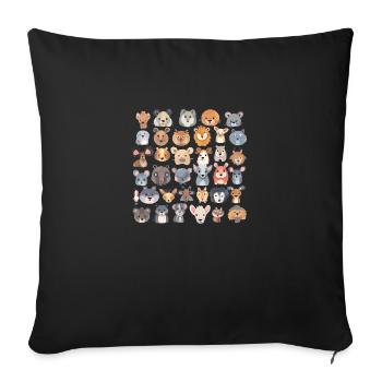Pets - Sofa pillowcase 17,3'' x 17,3'' (45 x 45 cm) - black - Front