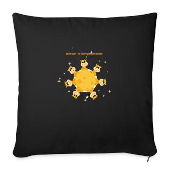 Stand Tall, Stay Unique – Cute Giraffe Motivationa - Sofa pillowcase 17,3'' x 17,3'' (45 x 45 cm) - black - Front