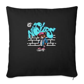 Yo! Nours 2 - Housse de coussin décorative 45 x 45 cm - noir - Devant
