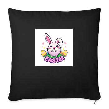 Bunte Ostern - Sofakissenbezug 45 x 45 cm - Schwarz - Vorne