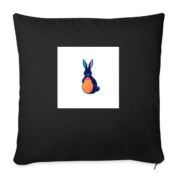 Hasi’s Ostermärchen - Sofakissenbezug 45 x 45 cm - Schwarz - Vorne