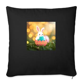Ein leuchtender Ostertag - Sofakissenbezug 45 x 45 cm - Schwarz - Vorne