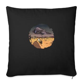 Le Départ - Housse de coussin décorative 45 x 45 cm - noir - Devant