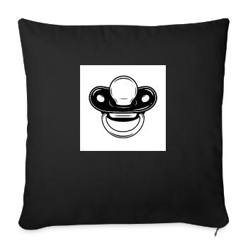 Thick pacifier - baby on the way! - Sofa pillowcase 17,3'' x 17,3'' (45 x 45 cm) - black - Front