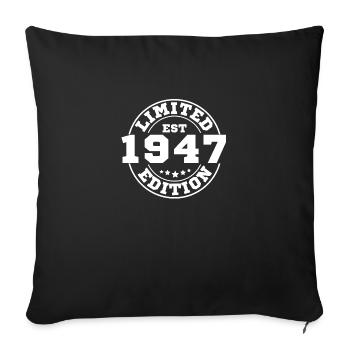 1947 Limited Edition - Sofa pillowcase 17,3'' x 17,3'' (45 x 45 cm) - black - Front