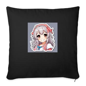 STICKER ANIME SWS - Sofakissenbezug 45 x 45 cm - Schwarz - Vorne