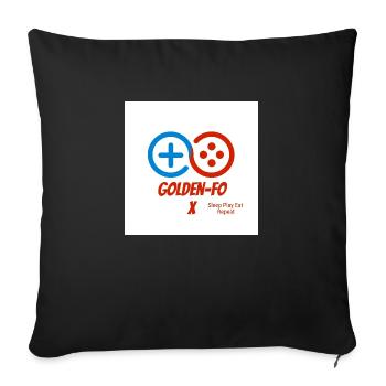 Golden Fox Gaming design - Sofakissenbezug 45 x 45 cm - Schwarz - Vorne