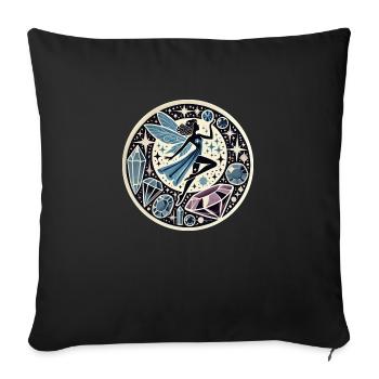 Edelstein Fee - Sofakissenbezug 45 x 45 cm - Schwarz - Vorne