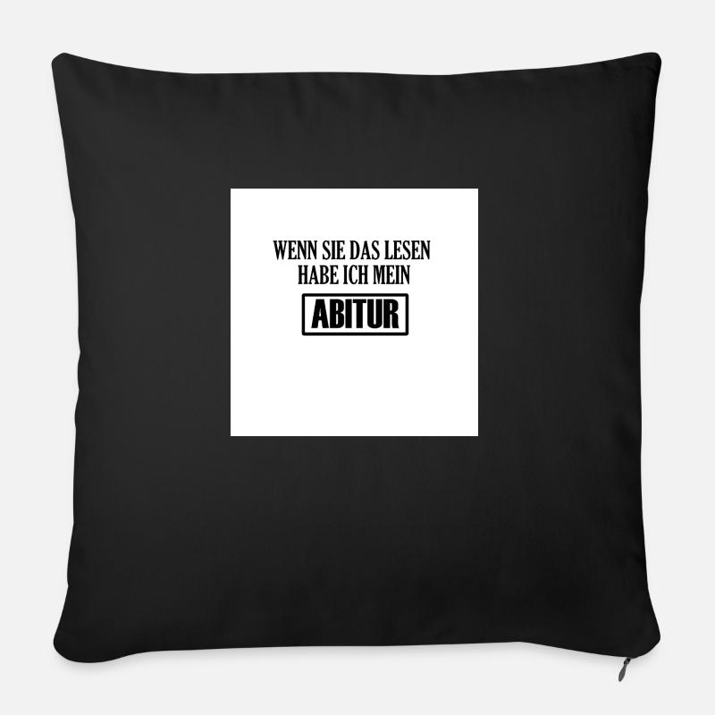 Abschluss Design für Abi´s - Sofakissenbezug 45 x 45 cm - Schwarz