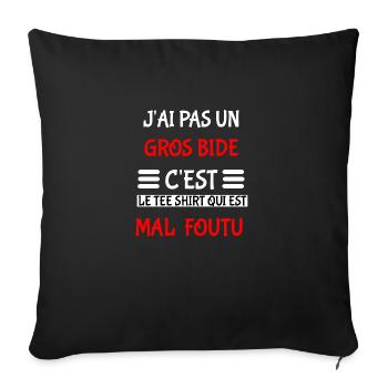 J'ai pas un gros bide - Housse de coussin décorative 45 x 45 cm - noir - Devant