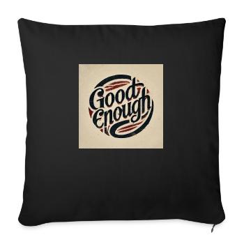 good enough - Sofa pillowcase 17,3'' x 17,3'' (45 x 45 cm) - black - Front