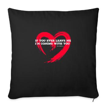 Ne vous laissez jamais blanc - Housse de coussin décorative 45 x 45 cm - noir - Devant