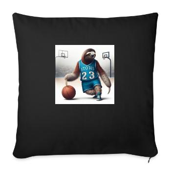 Sloth Basketball Tramp 23 - Sofa pillowcase 17,3'' x 17,3'' (45 x 45 cm) - black - Front
