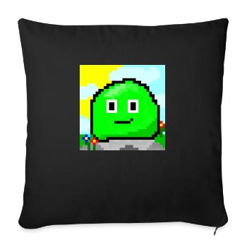 Sweet Pixel Slime - Housse de coussin décorative 45 x 45 cm - noir - Devant