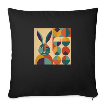 Osterhase No.08 - Sofakissenbezug 45 x 45 cm - Schwarz - Vorne