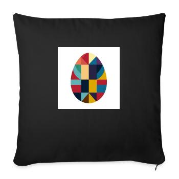 Osterei Design No.06 - Sofakissenbezug 45 x 45 cm - Schwarz - Vorne
