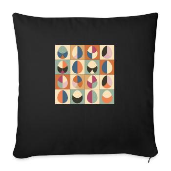 Easter Eggs Design No.01 - Sofa pillowcase 17,3'' x 17,3'' (45 x 45 cm) - black - Front