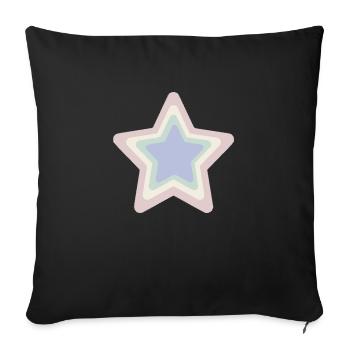 Stern - Sofakissenbezug 45 x 45 cm - Schwarz - Vorne